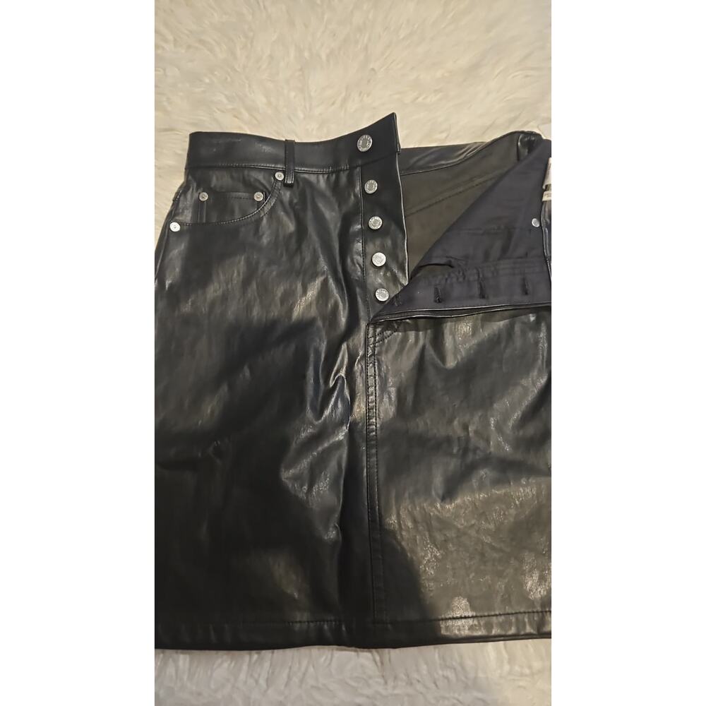 Helmut Lang Patent Leather Five-Pocket Skirt Black Size 2 - Picture 5 of 6